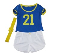 SKCU009 custom-made football baby cheerleading uniform style custom children's suit cheerleading uniform style production cheerleading team styles cheerleaders producer side view